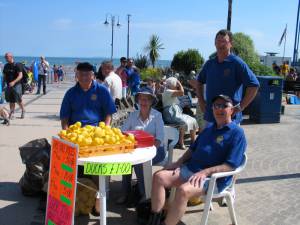 Happy members posing - they should be selling the ducks!